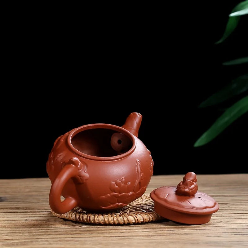 130CC Yixing Purple Clay Teapot Chinese Kettle Handmade Kung Fu Zisha Tea Set Puer Teaware