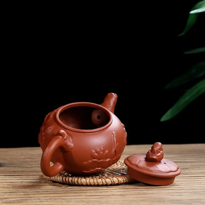 130CC Yixing Purple Clay Teapot Chinese Kettle Handmade Kung Fu Zisha Tea Set Puer Teaware