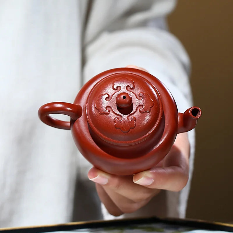 130c hand-pulled mini two-cup kung fu small teapot horizontal pot Chaozhou Zhu mud water  sealed well tea pot Yixing purple clay