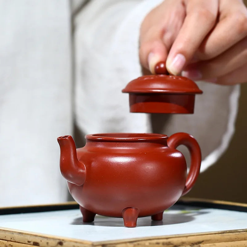 130c hand-pulled mini two-cup kung fu small teapot horizontal pot Chaozhou Zhu mud water  sealed well tea pot Yixing purple clay