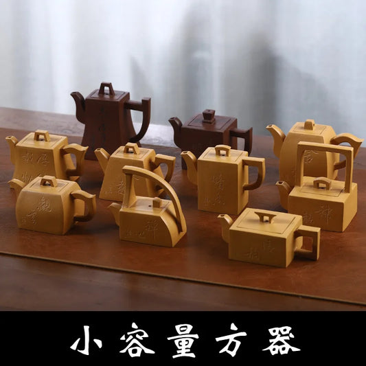 130cc  Authentic Yixing Purple Clay Teapots Famous Handmade Tea Pot Raw Ore Bean Sand Kettle Chinese Zisha Tea Set Teaware