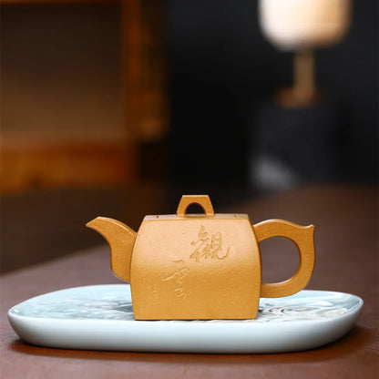 130cc  Authentic Yixing Purple Clay Teapots Famous Handmade Tea Pot Raw Ore Bean Sand Kettle Chinese Zisha Tea Set Teaware