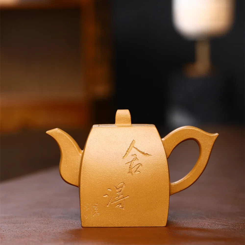 130cc  Authentic Yixing Purple Clay Teapots Famous Handmade Tea Pot Raw Ore Bean Sand Kettle Chinese Zisha Tea Set Teaware