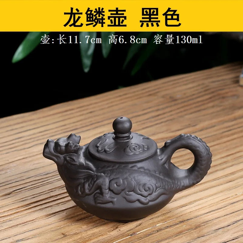 130cc Authentic yixing teapot dragon tea pot capacity purple clay tea set kettle kung fu teapot