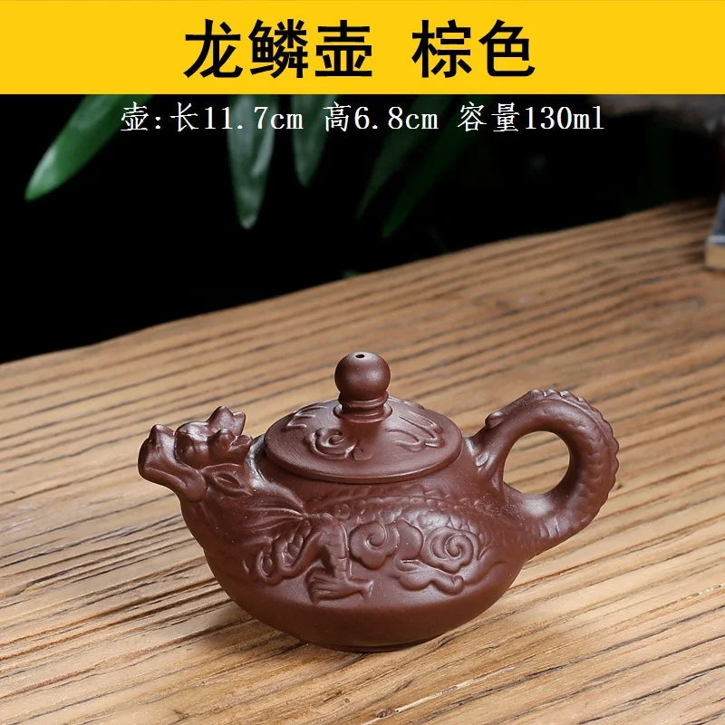 130cc Authentic yixing teapot dragon tea pot capacity purple clay tea set kettle kung fu teapot