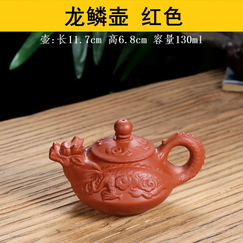 130cc Authentic yixing teapot dragon tea pot capacity purple clay tea set kettle kung fu teapot