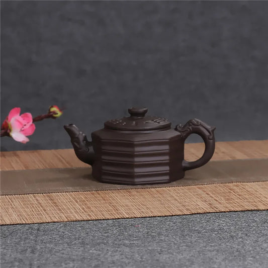 130cc Yixing Handmade Yixing clay teapot Mine Small Coal Kiln Zhu Clay Six Party Happy Kung Fu Tea Set Chinese Teapot
