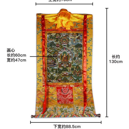130cm large Wholesale Buddhist supplies HOME Temple WALL High grade decorative Mandala Sakyamuni BuddhaThang-ga Thangka painting