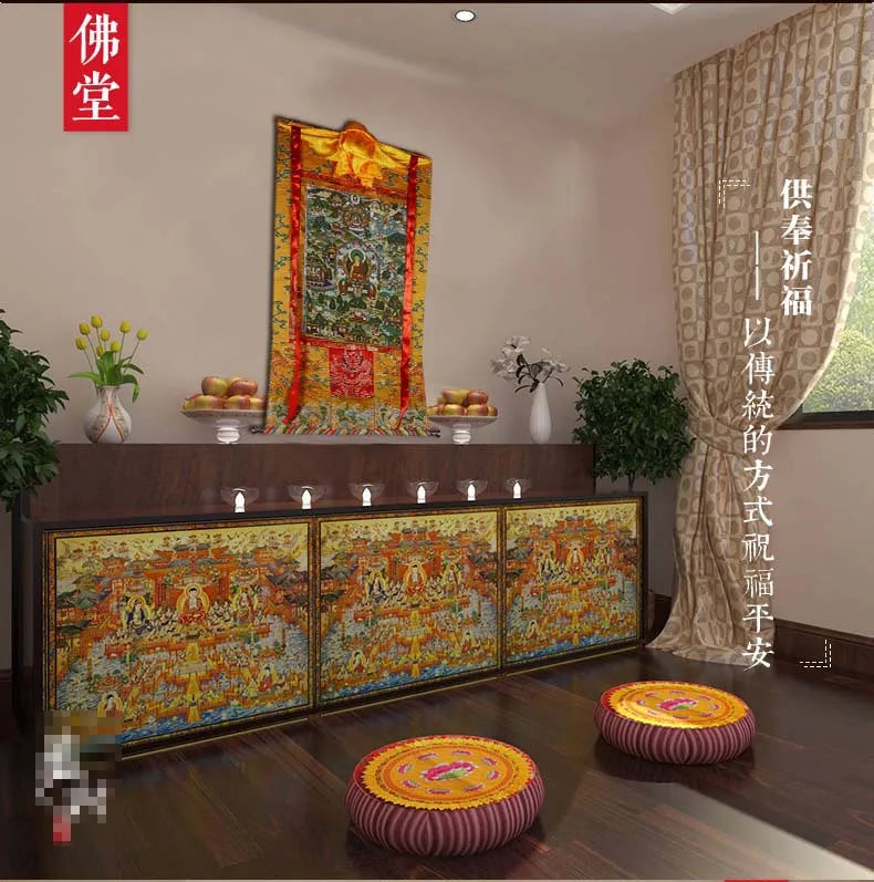 130cm large Wholesale Buddhist supplies HOME Temple WALL High grade decorative Mandala Sakyamuni BuddhaThang-ga Thangka painting