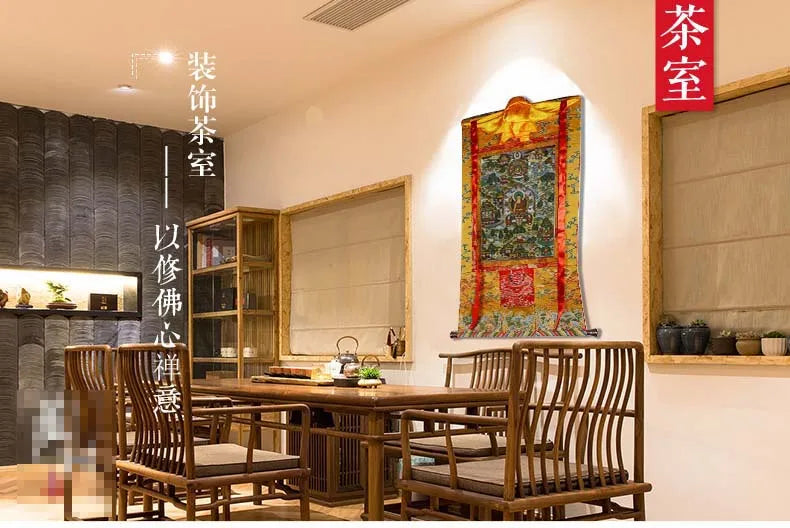 130cm large Wholesale Buddhist supplies HOME Temple WALL High grade decorative Mandala Sakyamuni BuddhaThang-ga Thangka painting