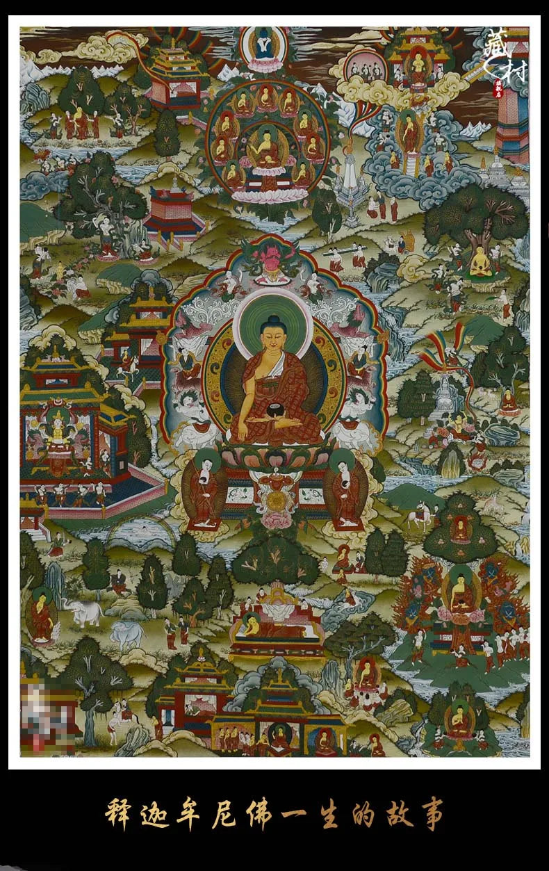 130cm large Wholesale Buddhist supplies HOME Temple WALL High grade decorative Mandala Sakyamuni BuddhaThang-ga Thangka painting