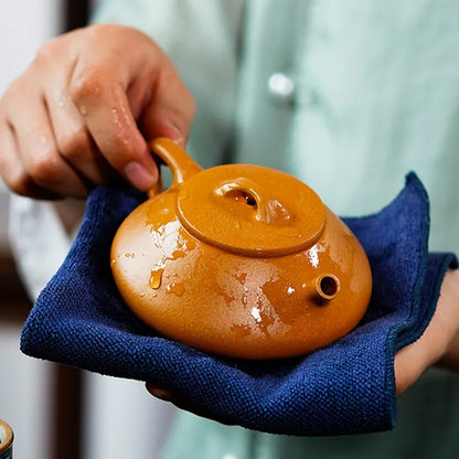 130ml Authentic Yixing Purple Clay Teapot Master Handmade Stone Scoop Tea Pot Raw Ore Duan Mud Kettle Chinese Zisha Tea Set