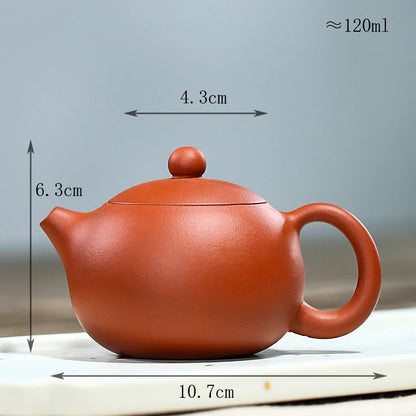130ml Authentic Yixing Purple Clay Teapot Master Handmade Stone Scoop Tea Pot Raw Ore Duan Mud Kettle Chinese Zisha Tea Set