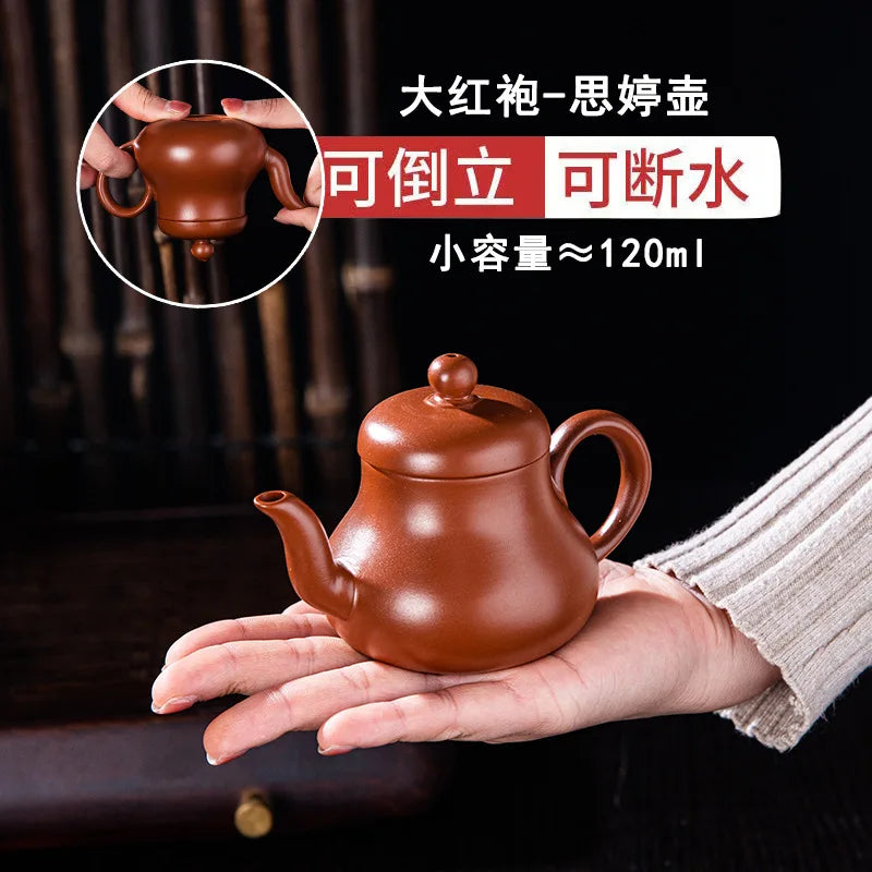 130ml Chaozhou Zhuni Red Mud Teapot Handmade Purple Clay Tea Pots Chinese Kongfu Teaware shiting Filtration Pot