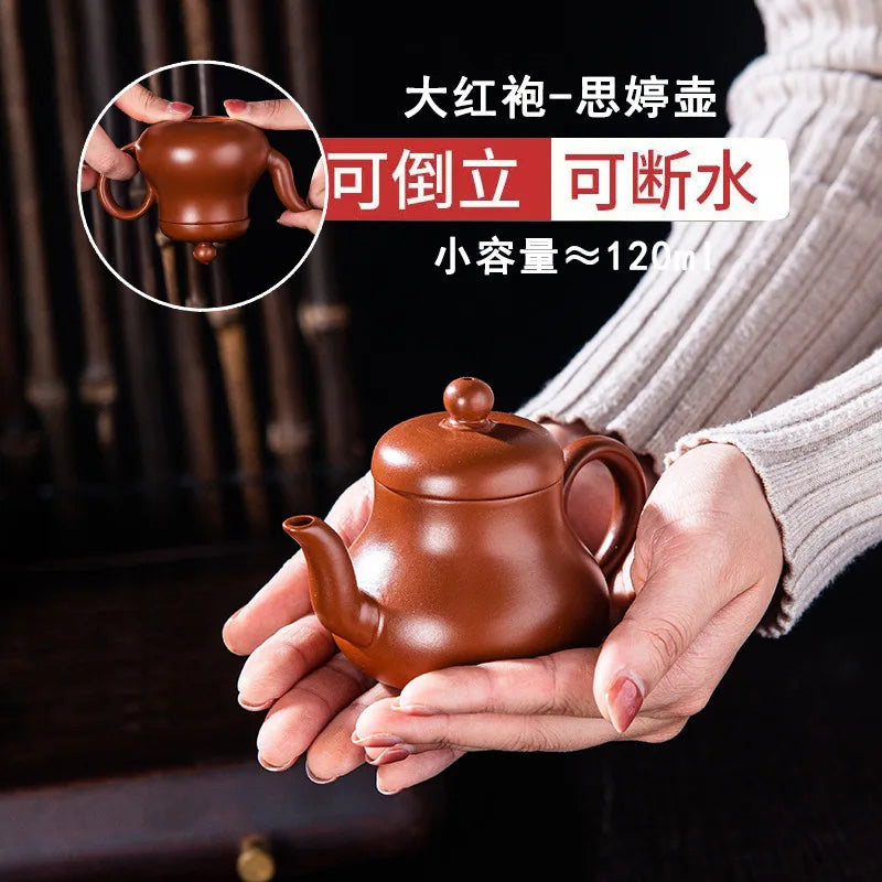 130ml Chaozhou Zhuni Red Mud Teapot Handmade Purple Clay Tea Pots Chinese Kongfu Teaware shiting Filtration Pot