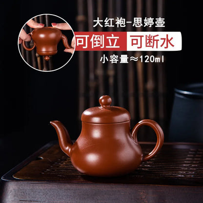 130ml Chaozhou Zhuni Red Mud Teapot Handmade Purple Clay Tea Pots Chinese Kongfu Teaware shiting Filtration Pot