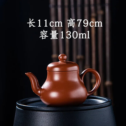 130ml Chaozhou Zhuni Red Mud Teapot Handmade Purple Clay Tea Pots Chinese Kongfu Teaware shiting Filtration Pot