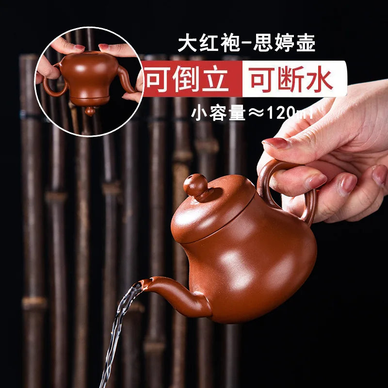 130ml Chaozhou Zhuni Red Mud Teapot Handmade Purple Clay Tea Pots Chinese Kongfu Teaware shiting Filtration Pot