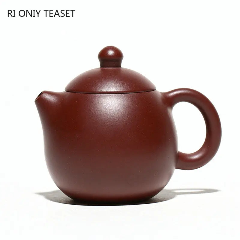 130ml Chinese Yixing Famous Purple Clay Teapots Handmade Dragon Egg Tea Pot Raw Ore Purple Zhu Mud Kettle Zisha Tea Set Teaware