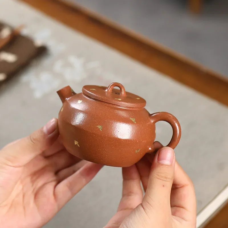130ml Chinese Yixing Famous Purple Clay Teapots Household Beauty Kettle Handmade Tea Pot Raw Ore Zisha Tea Set Accessories
