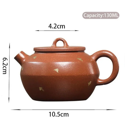 130ml Chinese Yixing Famous Purple Clay Teapots Household Beauty Kettle Handmade Tea Pot Raw Ore Zisha Tea Set Accessories