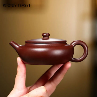 130ml Chinese Yixing Famous Purple Clay Teapots Raw Ore Zhu Mud Handmade Tea Pot Kettle Authentic Zisha Tea Set Accessories
