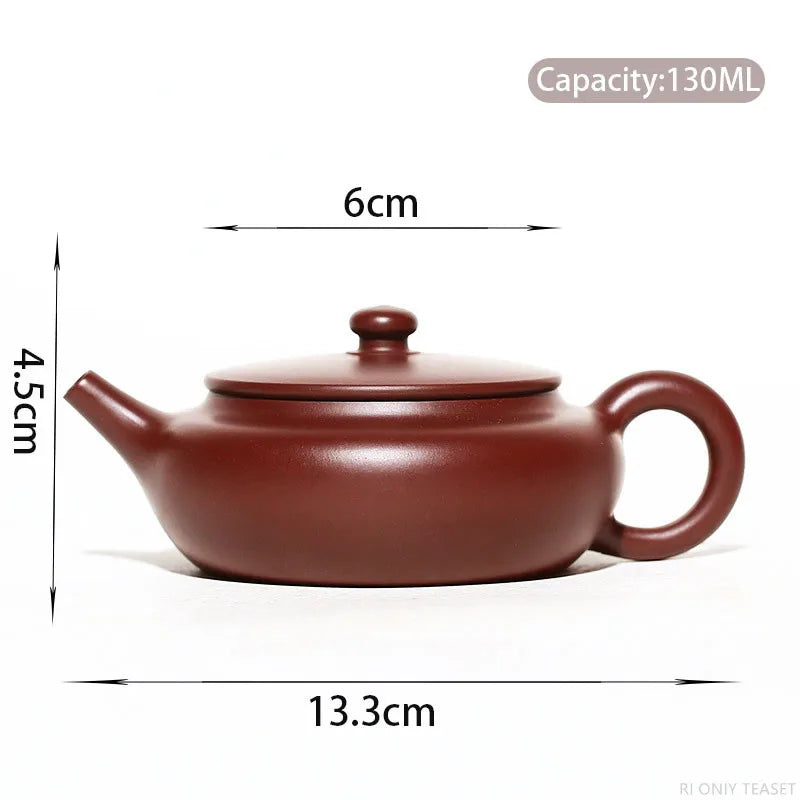 130ml Chinese Yixing Famous Purple Clay Teapots Raw Ore Zhu Mud Handmade Tea Pot Kettle Authentic Zisha Tea Set Accessories