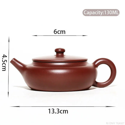 130ml Chinese Yixing Famous Purple Clay Teapots Raw Ore Zhu Mud Handmade Tea Pot Kettle Authentic Zisha Tea Set Accessories