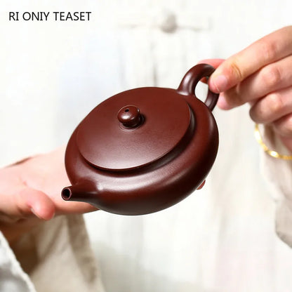 130ml Chinese Yixing Famous Purple Clay Teapots Raw Ore Zhu Mud Handmade Tea Pot Kettle Authentic Zisha Tea Set Accessories