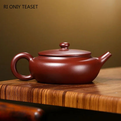 130ml Chinese Yixing Famous Purple Clay Teapots Raw Ore Zhu Mud Handmade Tea Pot Kettle Authentic Zisha Tea Set Accessories