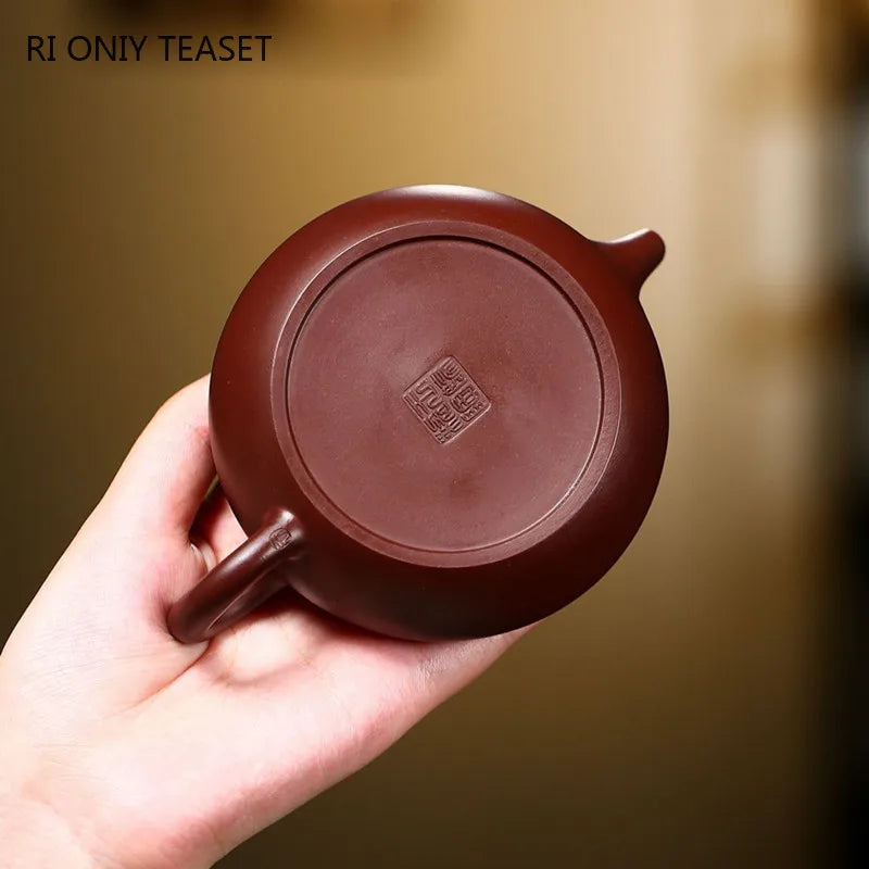 130ml Chinese Yixing Famous Purple Clay Teapots Raw Ore Zhu Mud Handmade Tea Pot Kettle Authentic Zisha Tea Set Accessories