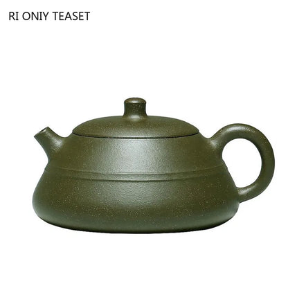 130ml Chinese Yixing High-end Purple Clay Teapot Ball Hole Filter Famous Handmade Raw Ore Green Mud Tea Pot Kettle Zisha Tea Set