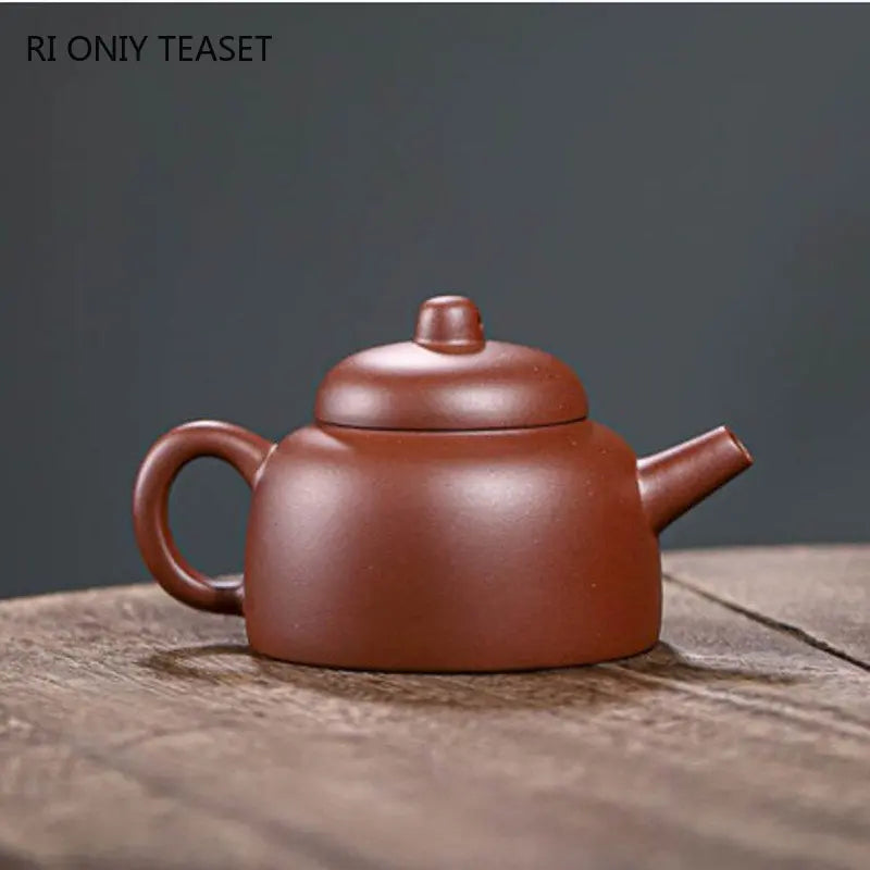 130ml Chinese Yixing High-end Purple Clay Teapots Famous Artists Handmade Tea Pot Raw Ore Beauty Kettle Zisha Tea Set Collection
