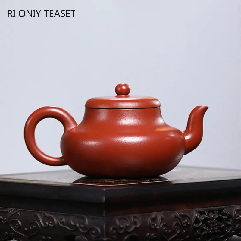 130ml Chinese Yixing High-end Purple Clay Teapots Famous Handmade Tea Pot Raw Ore Zhu Mud Beauty Kettle Zisha Tea Set Collection