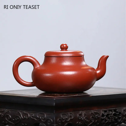 130ml Chinese Yixing High-end Purple Clay Teapots Famous Handmade Tea Pot Raw Ore Zhu Mud Beauty Kettle Zisha Tea Set Collection