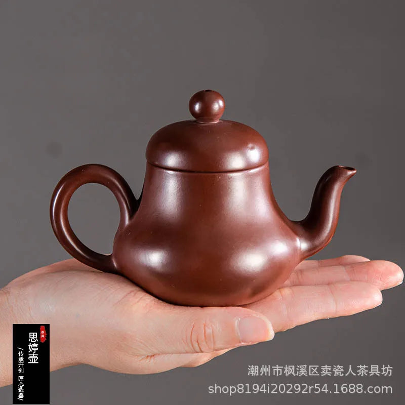 130ml Chinese Yixing Purple Clay Tea Pot Handmade Section Mud Beauty Kettle Custom Filter Zisha Teapot Tradition Tea Accessories