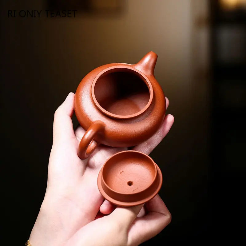 130ml Chinese Yixing Purple Clay Teapot Master Handmade Tea Pot Raw Ore Fish Seed Red Mud Beauty Kettle Authentic Zisha Tea Set