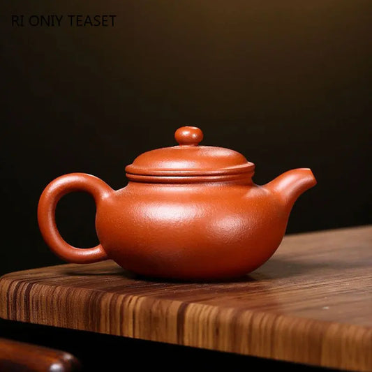 130ml Chinese Yixing Purple Clay Teapot Master Handmade Tea Pot Raw Ore Fish Seed Red Mud Beauty Kettle Authentic Zisha Tea Set