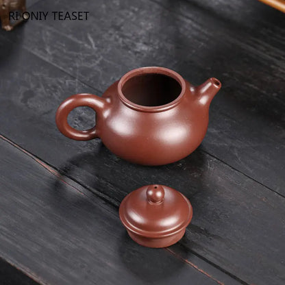 130ml Chinese Yixing Purple Clay Teapots Authentic Handmade Tea Pot Raw Ore Beauty Kettle Famous Zisha Tea Set Teaware Gift