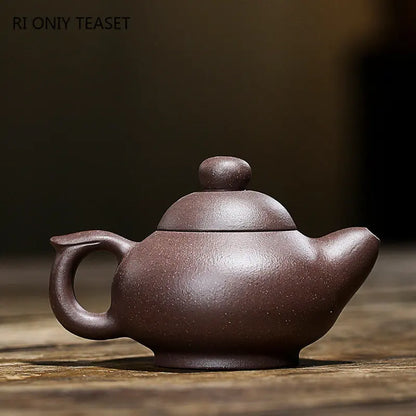 130ml Chinese Yixing Purple Clay Teapots Famous Artists High-end Handmade Tea Pot Raw Ore Beauty Kettle Zisha Tea Set Collection