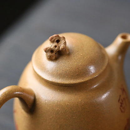 130ml Chinese Yixing Purple Clay Teapots Handmade Tea Pot Raw Ore Section Mud Beauty Kettle High-end Zisha Tea Set Collection