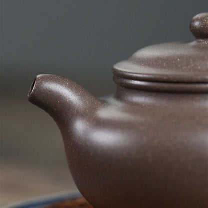 130ml Chinese Yixing Raw Ore Purple Clay Teapots Authentic Handmade Antique Tea Pot Kettle High-end Zisha Tea Set Collection