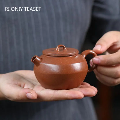 130ml Chinese Yixing Traditional Purple Clay Teapots Beauty Kettle Famous Artists Handmade Tea Pot Raw Ore Zisha Tea Set