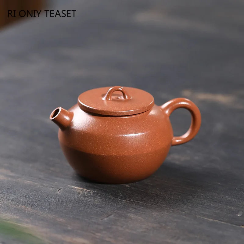 130ml Chinese Yixing Traditional Purple Clay Teapots Beauty Kettle Famous Artists Handmade Tea Pot Raw Ore Zisha Tea Set