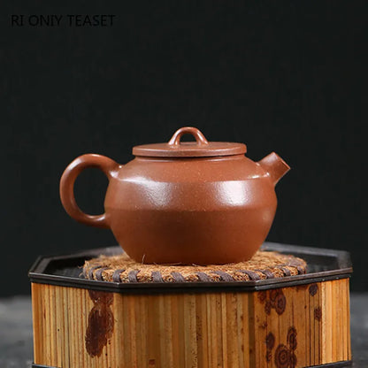 130ml Chinese Yixing Traditional Purple Clay Teapots Beauty Kettle Famous Artists Handmade Tea Pot Raw Ore Zisha Tea Set