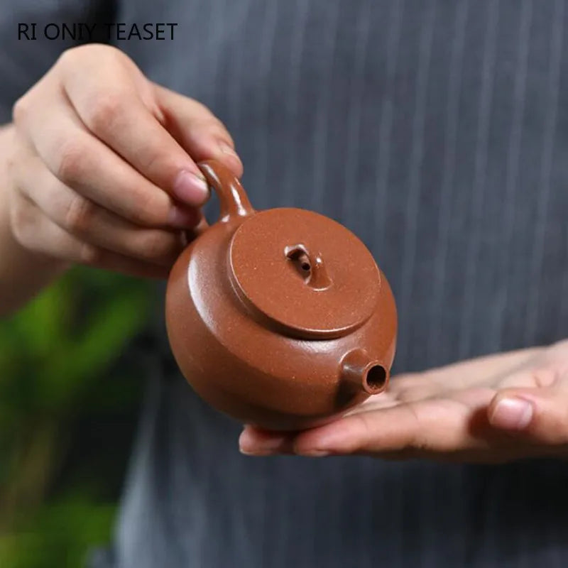 130ml Chinese Yixing Traditional Purple Clay Teapots Beauty Kettle Famous Artists Handmade Tea Pot Raw Ore Zisha Tea Set