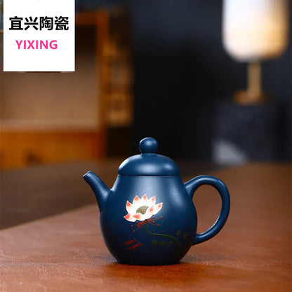 130ml Real Handmade Yixing Teapot Azure Clay ball hole Pot Chinese Kettle Kung Fu Zisha Tea Set Pure Teaware