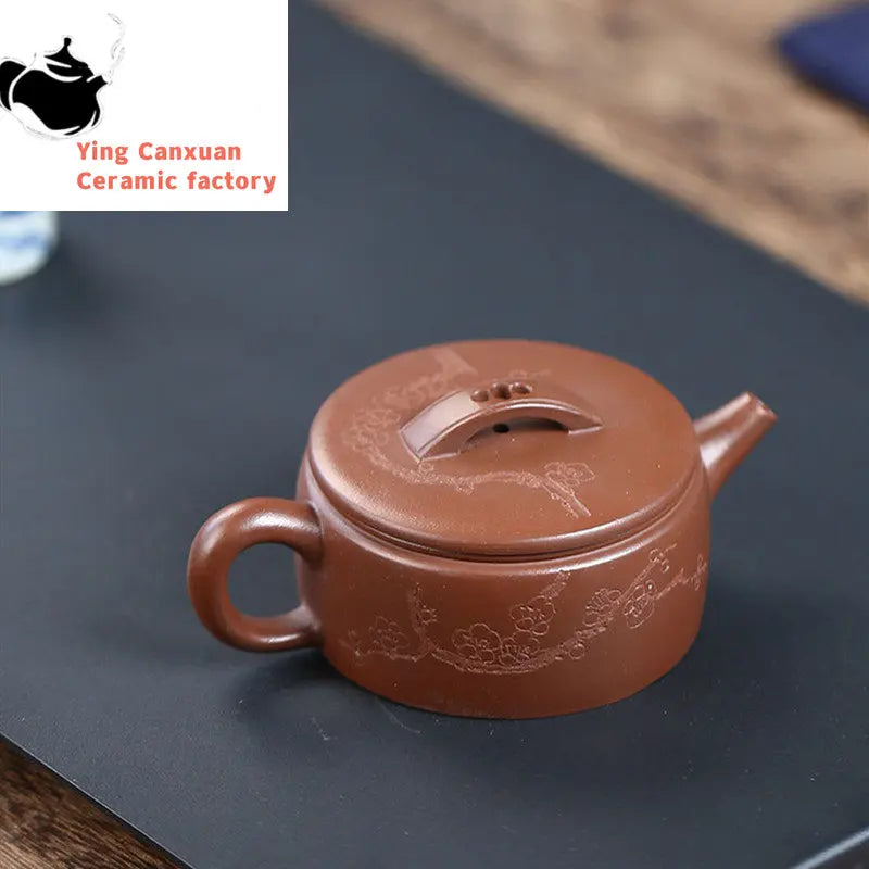130ml Yixing High-end Purple Clay Teapots Famous Handmade Tea Pot Raw Ore Purple Mud Kettle Chinese Zisha Tea Set Collection