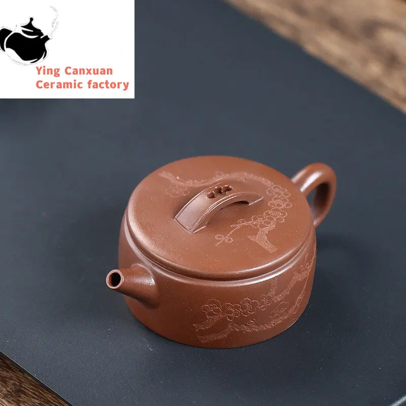 130ml Yixing High-end Purple Clay Teapots Famous Handmade Tea Pot Raw Ore Purple Mud Kettle Chinese Zisha Tea Set Collection