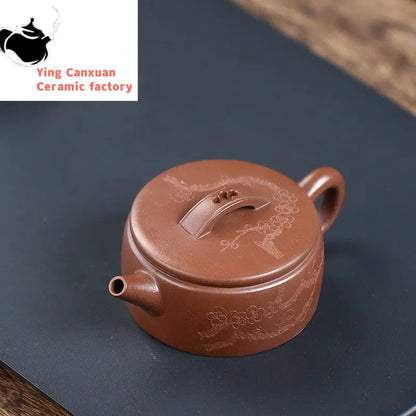 130ml Yixing High-end Purple Clay Teapots Famous Handmade Tea Pot Raw Ore Purple Mud Kettle Chinese Zisha Tea Set Collection